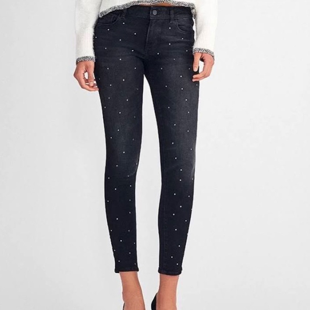 DL1961 emma low rise skinny kershaw with crystals